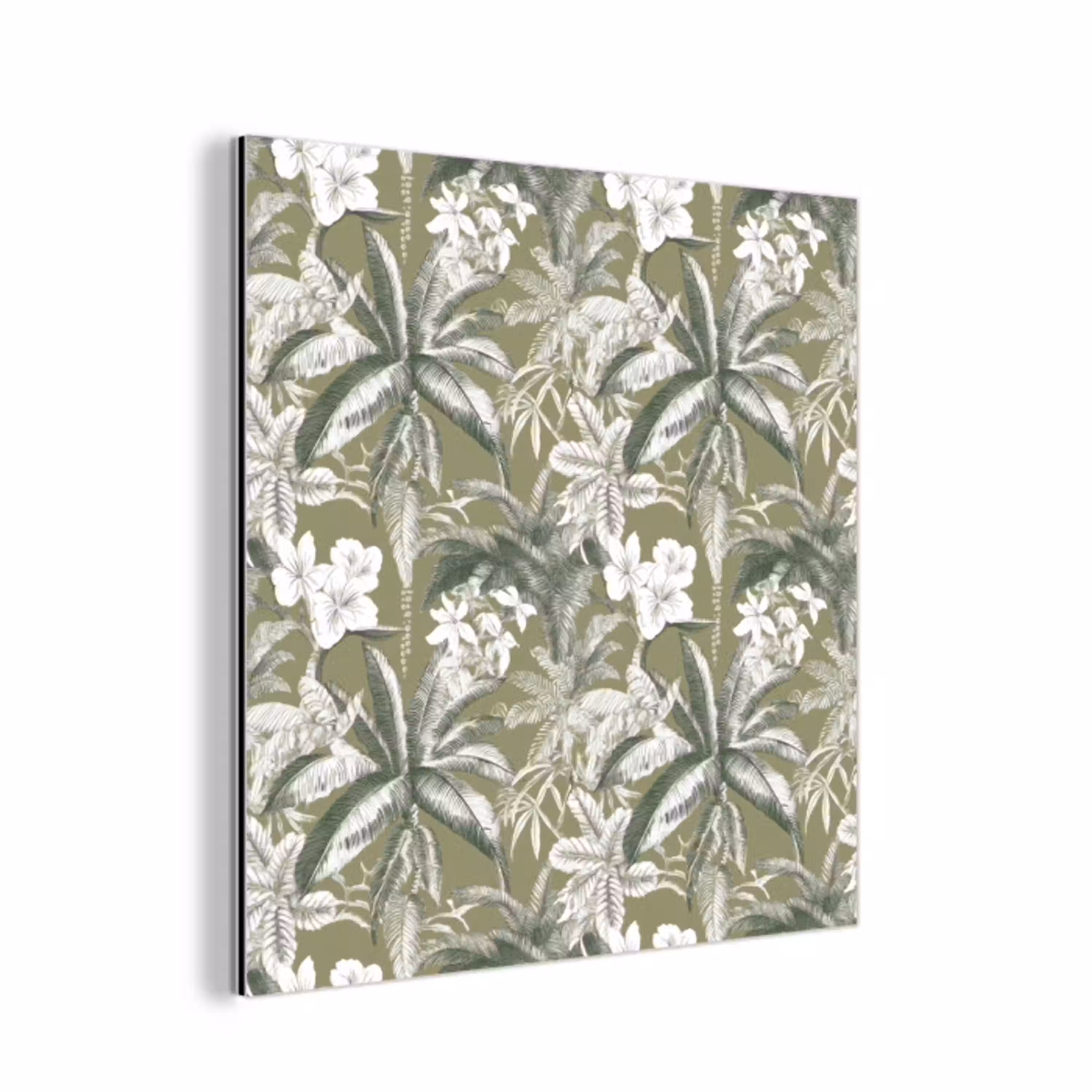 Botanisch - Bloemen - Groen aluminium wit klein 46 -3d