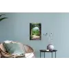 Doorkijk - Landschap - Bloemen - Pad - Uitzicht Muursticker klein -plant