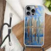 Skyline - Wolkenkrabbers - Water - Blauw Hoesje iPhone 16 Pro Max met koord klein -sfeer4