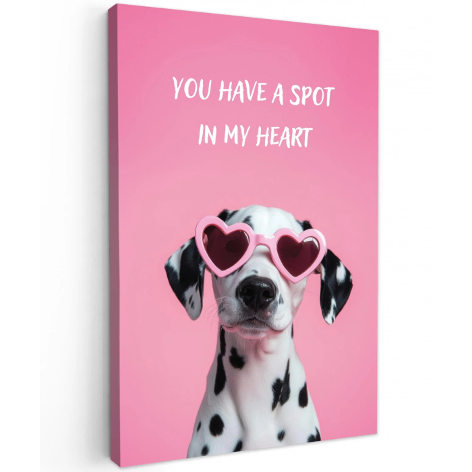 Hartjes - Hond - Valentijn - Roze canvas 2cm klein -z3d