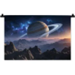 Fantasy - Kosmos - Landschap Wandkleed katoen klein -zz3d