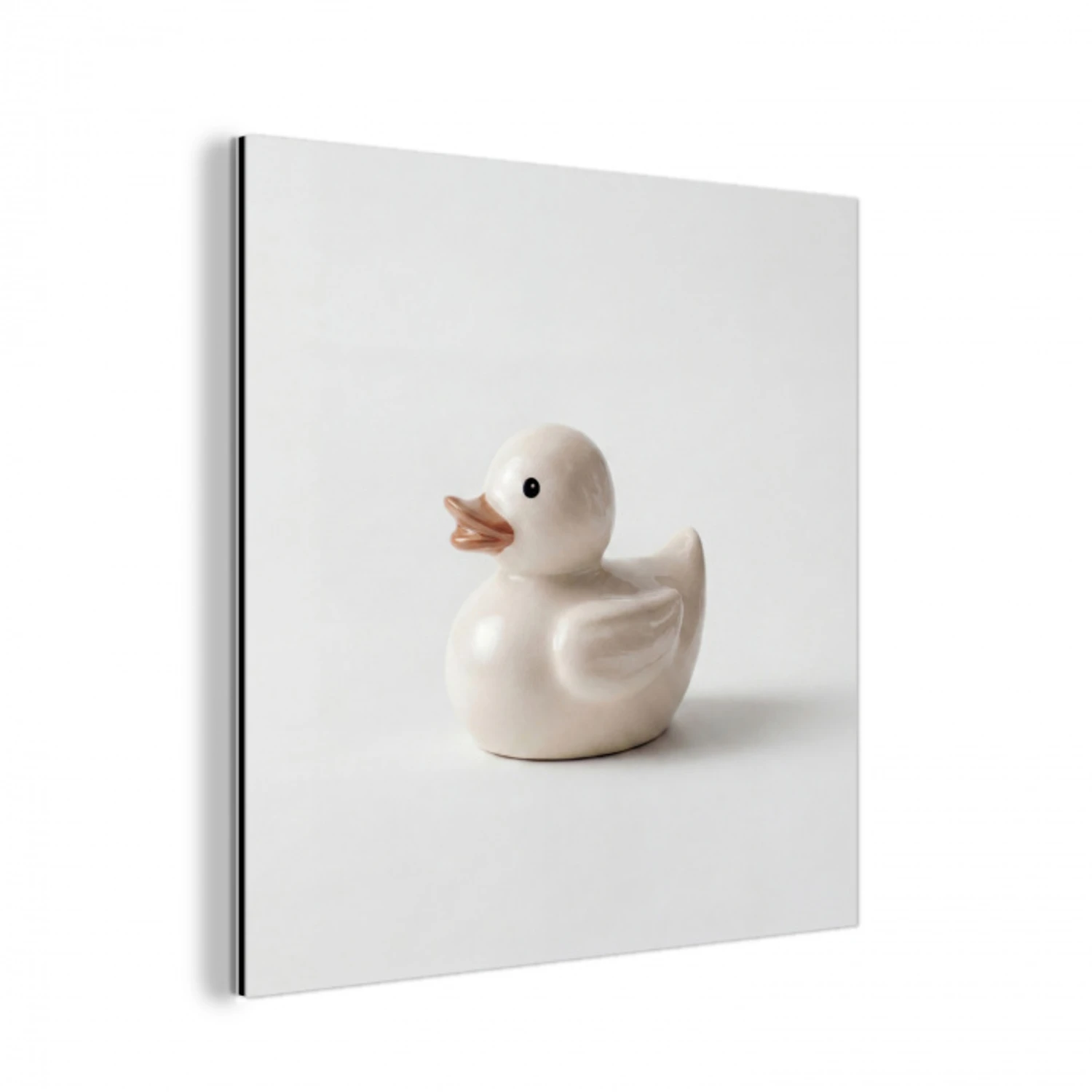 Badeend - Minimalistisch - Wit aluminium wit klein -3d