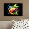 Koffie - Graffiti - Drinken - Abstract canvas 2cm klein -sfeer3