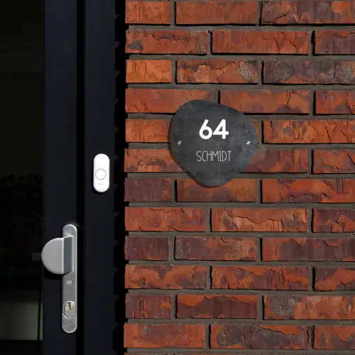 Donker steen - Modern Naambord Organisch middel -sfeer1