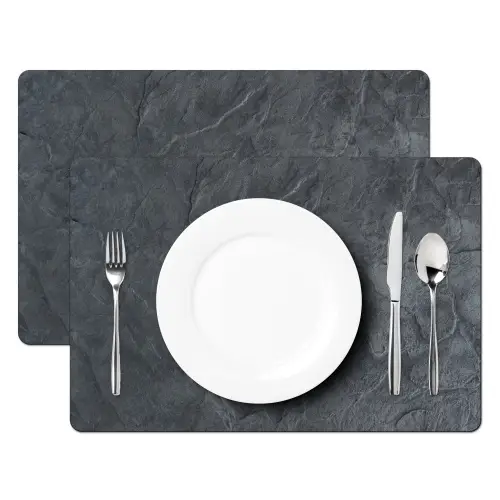 Grijs - Beton - Leisteen - Structuur - Retro Placemat vinyl groot -zzsfeer2_Kitchenyeah-website