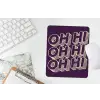 Oh hi - Paars - 3D muismat rubber klein -witbureau