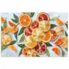 Schijfjes - Fruit - Oranje - Mozaïek poster papier klein -3d