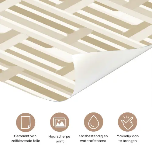 Modern - Geometrisch - Beige deurposter klein 289 -closeup_NL