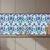 Bloemen - Patronen - Blauw keuken achterwand 2 middel 871 zz_3dshopping
