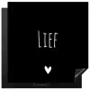 Spreuken - Lief - Quotes Inductie beschermer vinyl 3mm middel -3d