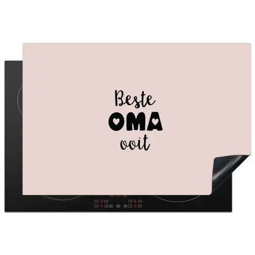 Quotes - Oma - Beste oma ooit - Spreuken Inductie beschermer vinyl 3mm klein -3d