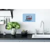 Glitters - Hamburger - Blauw Muursticker klein -keuken