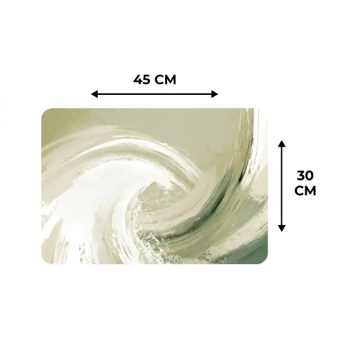 Abstract - Penseelstreken - Golven - Groen Placemat vinyl groot -specs