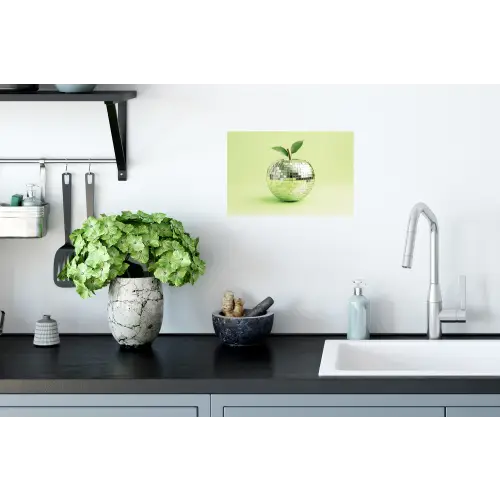 Groen - Disco - Decoratie - Appel Muursticker klein -keuken