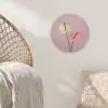 Bloemen - Anthuriums - Geel - Roze Akoestische PET Vilt - Rond klein -sfeer4