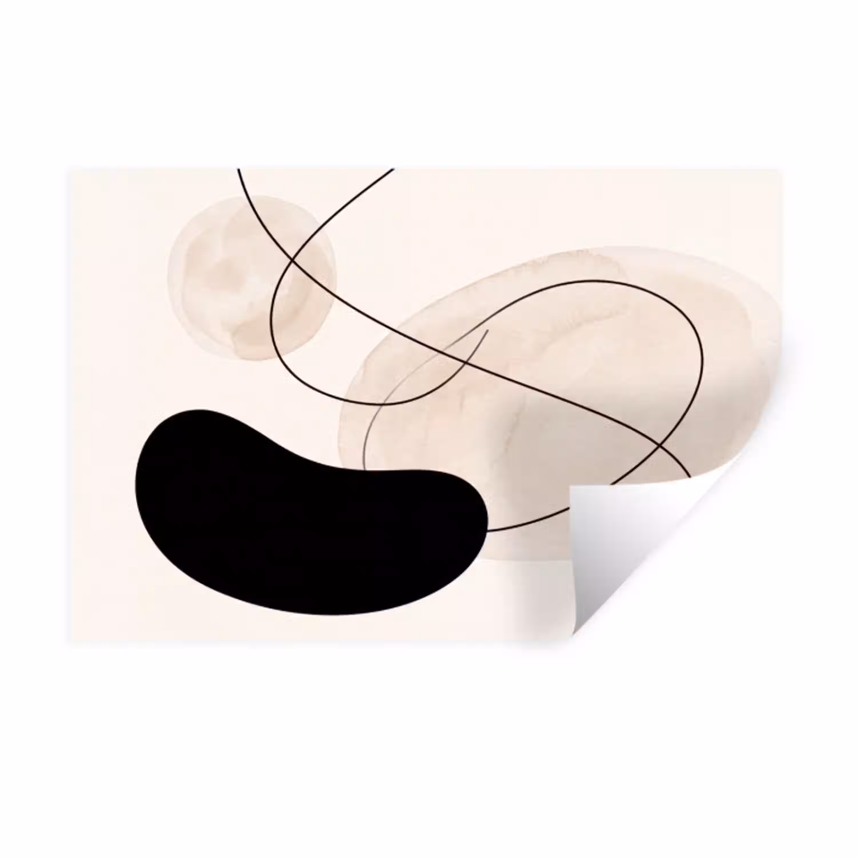 Abstract - Vormen - Kunst Muursticker klein -3d