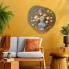 Neutral - Bloemen - Boeket - Vaas Wandcirkel Organisch Aluminium middel -sfeer4