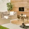 Zebra - Strepen - Goud tuinposter los doek klein -sfeer4