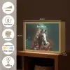 Dieren - Paard - Natuur - Vlinder - Bloemen Light Box met batterij (Wandlamp kind) middel -USP_websiteoverzichtNL