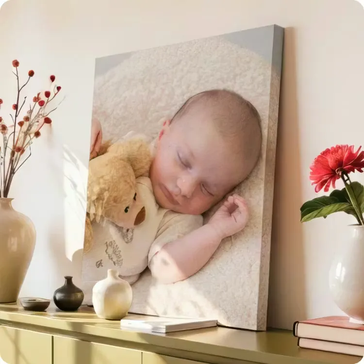 Foto op Canvas van een slapende baby