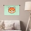 Rode panda - Groen - Cartoon Wandkleed katoen klein -sfeer4