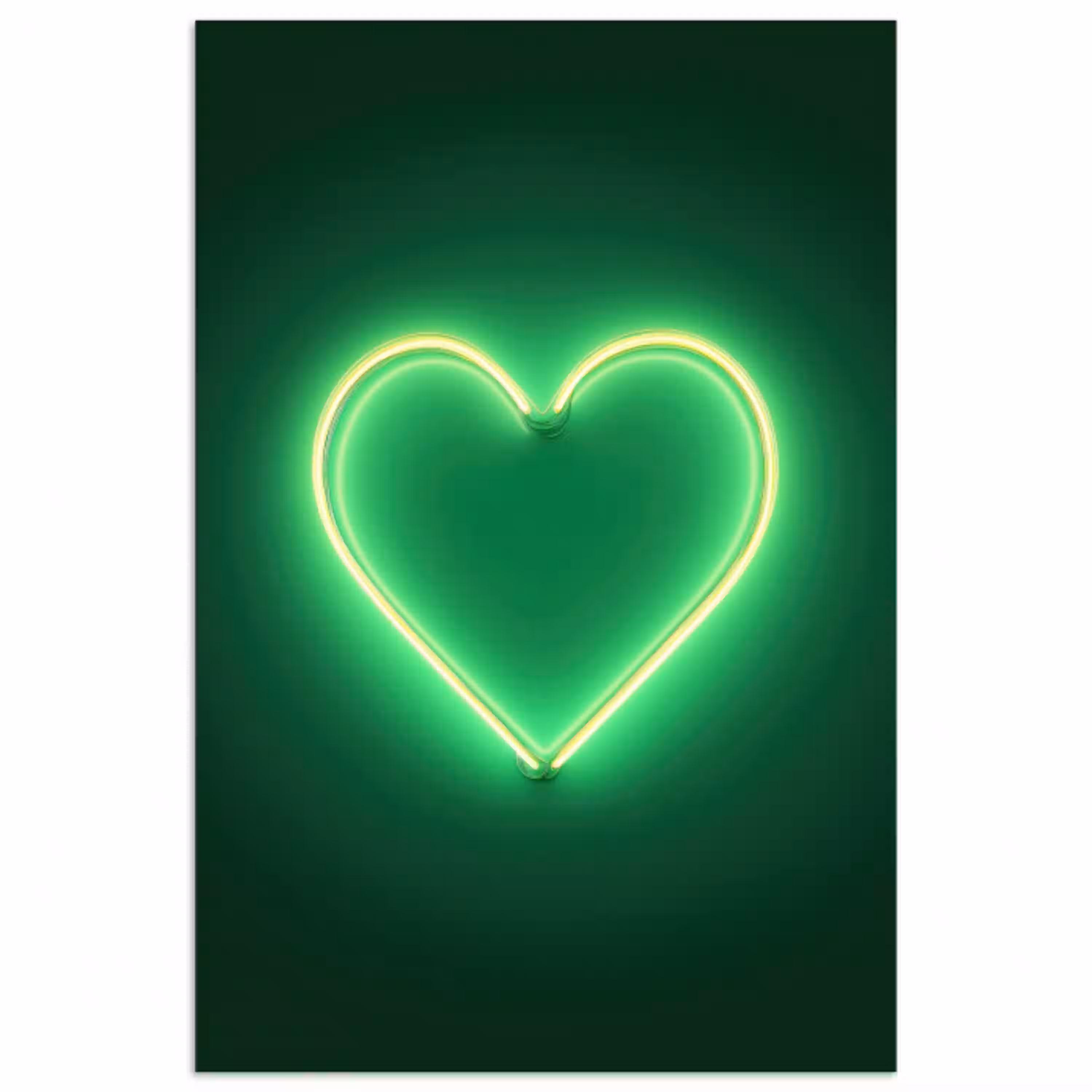 Neon - Groen - Licht poster papier klein -3d