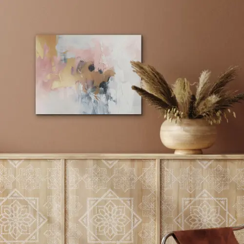 Abstract - Pastel kleuren - Goud - Modern - Aesthetic PET vilt klein -sfeer4