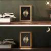 Aardbei - Goud - Zwart - Chrome Light Box met kabel (Tafellamp) klein -sfeer3