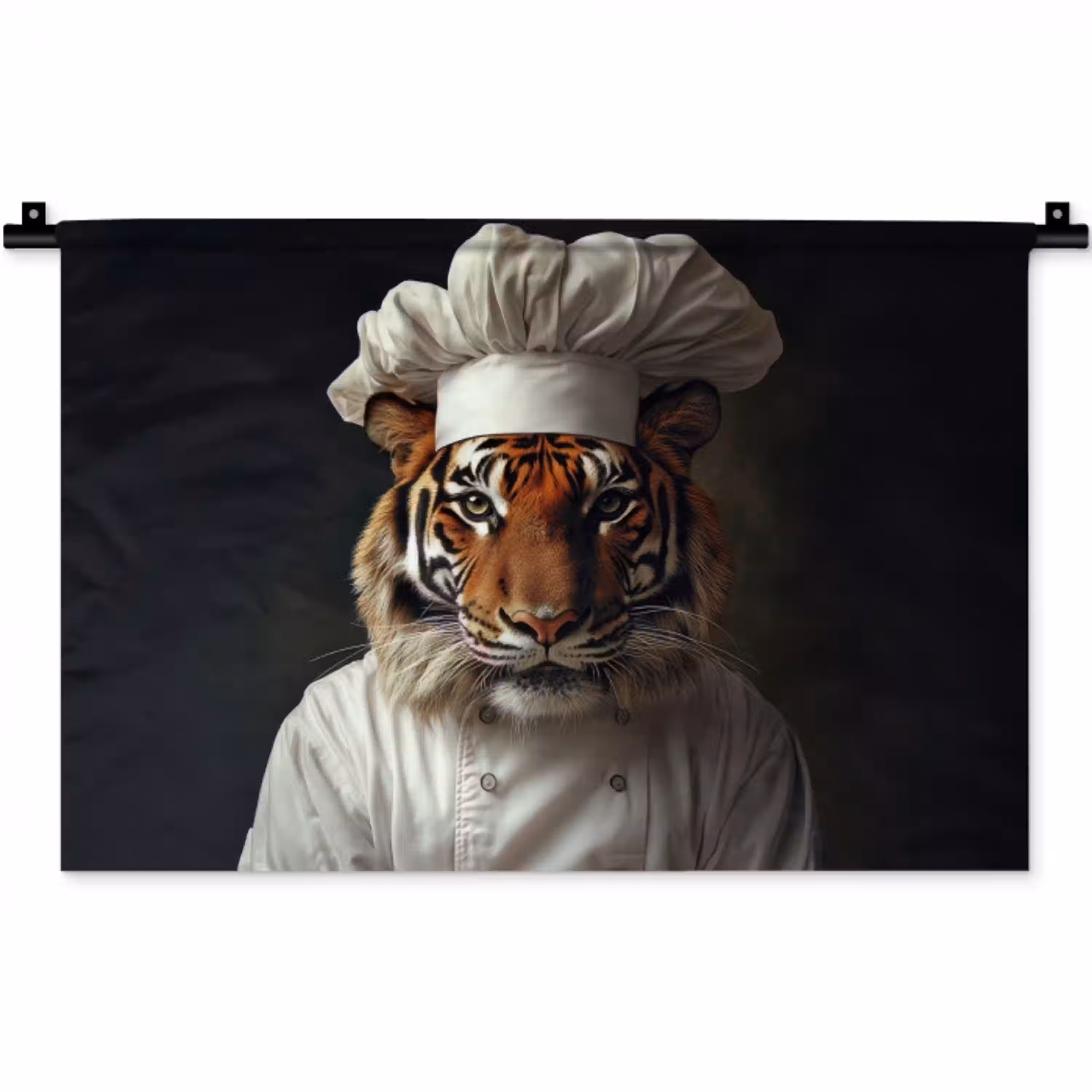 Tijger - Kokskleding - Bruin Wandkleed katoen klein -zz3d
