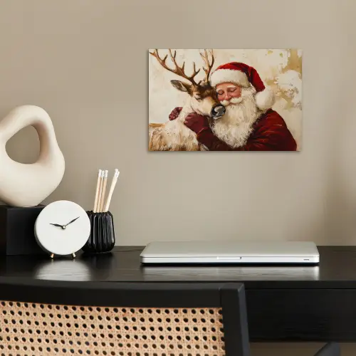 Kerstman - Rendier - Kerst - Christmas poster papier klein -sfeer1