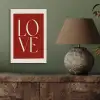 Love - Rood - Minimalistisch aluminium wit klein -sfeer2