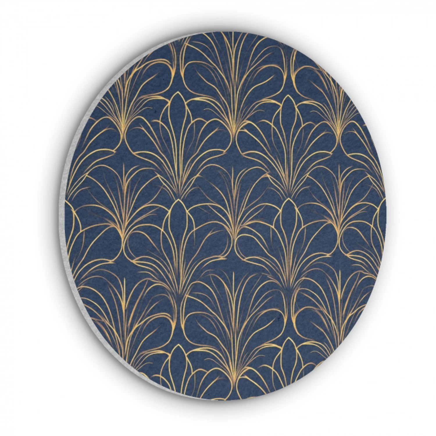 Deco - Waaier - Blauw Akoestische PET Vilt - Rond klein 838 -3d