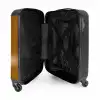 Blauwe auto met gele vlammen NBS - Handbagage koffer - Kinderen Unisex middel -binnenkant