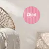 Gestreept - Roze - Chéri Wandcirkel behangsticker klein -sfeer4