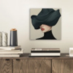 Vrouw - Groen - Hoed aluminium wit klein -sfeer1