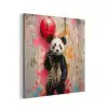 Graffiti - Panda - Ballon - Street art - Banksy aluminium wit klein -3d