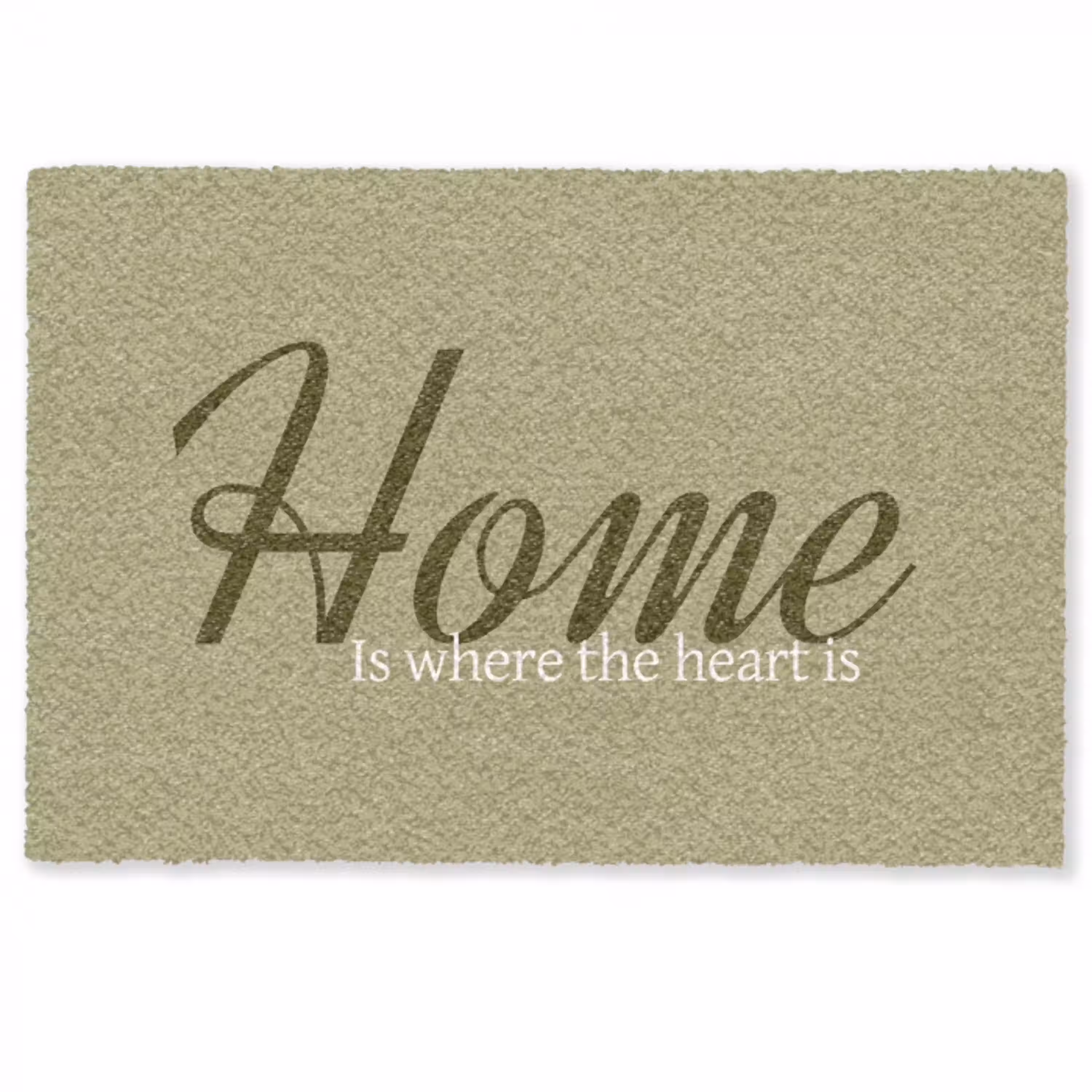 Home is where the heart is - Quote - Groen Deurmat klein -zkaufland3d