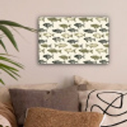 Vissen - Klassiek - Groen canvas 2cm klein 34 -sfeer1