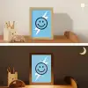 Smiley - Blauw - Bliksem Light Box met kabel (Kinderlampje) klein -sfeer3_kind