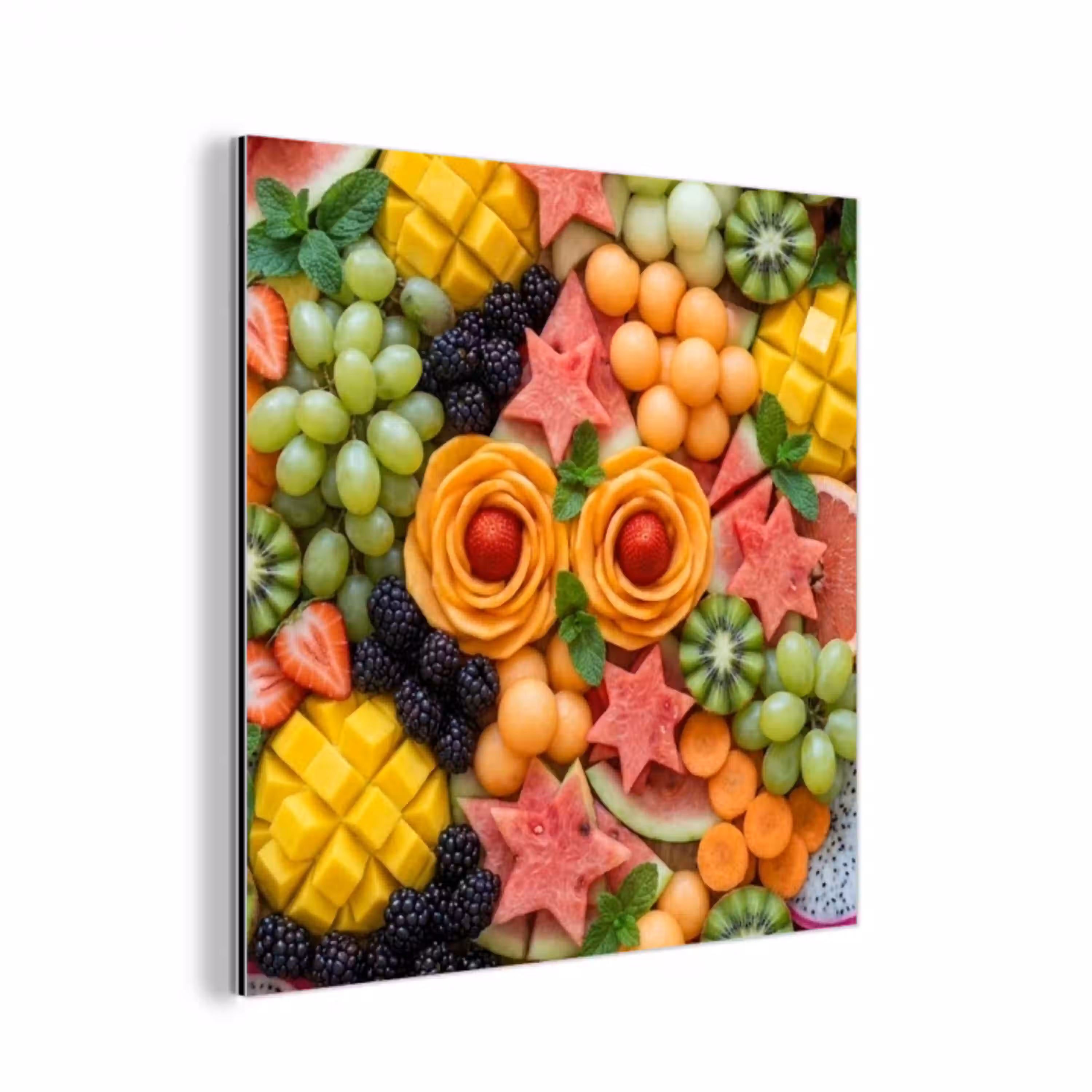 Fruit - Variatie - Kleurrijk - Vers - Eten aluminium wit klein -3d