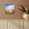Bloemen - Wei - Paars - Gras - Wit - Wolken - Blauw plexiglas 5mm klein -sfeer5