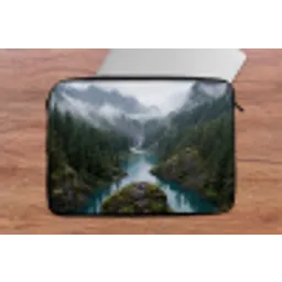 Waterval - Bomen - Bergen laptophoes neopreen klein -tafel