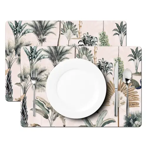 Retro - Jungle - Natuur - Dieren Placemat vinyl groot -zzsfeer2_Kitchenyeah-website