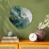 Groen - Modern - Marmer - Abstract Wandcirkel Organisch Forex 3mm klein -sfeer2