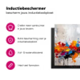 Abstract - Schilderij - Kleurrijk - Dynamisch Inductie beschermer vinyl 3mm klein -wsfeer2_website