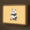 Panda - Step - Geel Light Box met batterij (Wandlamp kind) middel -z3d_website