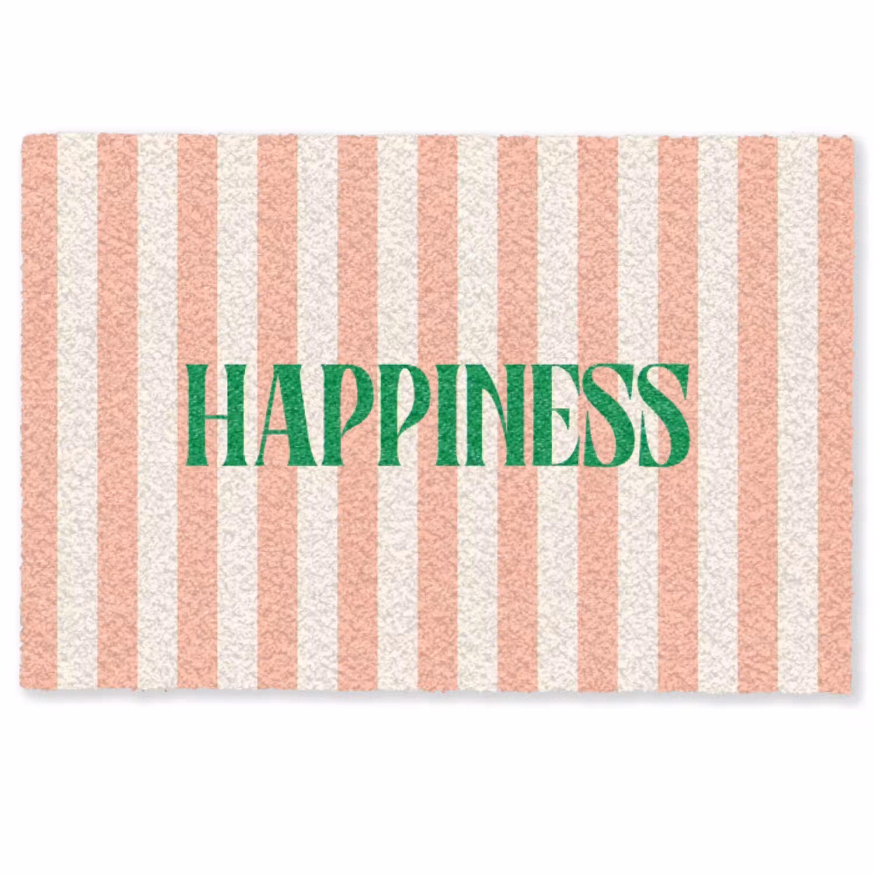 Zachtroze - Groen - Strepen - Happiness Deurmat klein -zkaufland3d