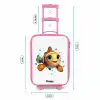 Clownvis met bellen op witte achtergrond Kinderkoffer - Roze klein -productfoto_formaten