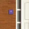 Donkerpaars - Modern Naambord Vierkant klein -sfeer3-XS