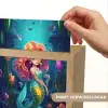 Zeemeermin - Bloemen - Onderwater - Meisjes - Kind Light Box met kabel (Kinderlampje) klein -USP_websiteprintNL
